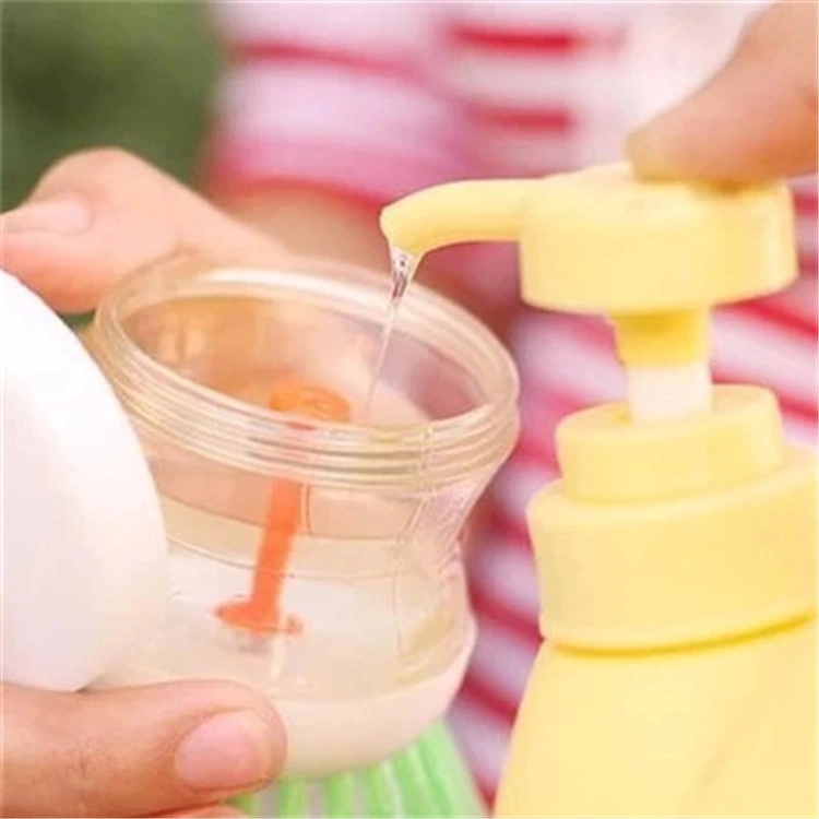 Household Kitchen Tools Plastic Liquid Soap Dispenser Pot Dish Cleaning Brush